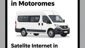 Современный автодом с установленной антенной спутникового интернета СатФлай ТВ в контексте технологических трендов 2026 года